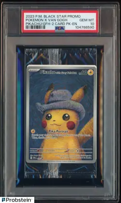 Pokemon Pikachu with Grey Felt hat Van Gogh 085 Graded Sealed Promo PSA 10 - Image 1
