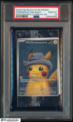 Pokemon Pikachu with Grey Felt hat Van Gogh 085 Graded Sealed Promo PSA 10 - Image 1