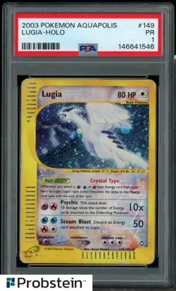 2003 Pokemon Aquapolis #149 Lugia Holo PSA 1 PR - Image 1