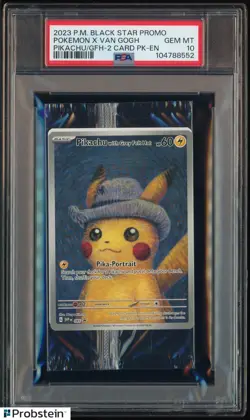 Pokemon Pikachu with Grey Felt hat Van Gogh 085 Graded Sealed Promo PSA 10 - Image 1