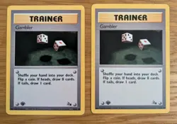 Gambler 60/62 x2 - Fossil - Pokemon TCG - 1999 - Trainer - 1st Editions - Image 1