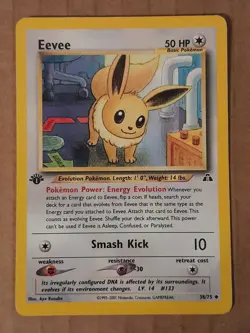Pokemon Eevee 38/75 Neo Discovery 1st Edition LP-MP See Pictures - Image 1