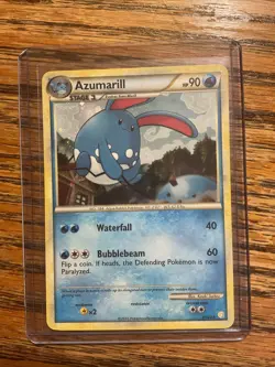 Pokemon TCG Azumarill Holo Rare HeartGold SoulSilver 2/123 - Image 1