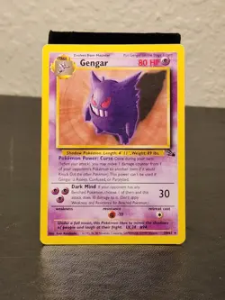 Gengar 20/62 Rare Fossil Pokemon Unlimited LP Vintage Rare Trade Tcg Collect Car - Image 1