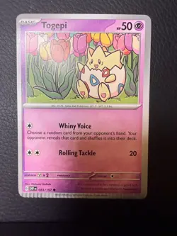 CRIMPED Togepi Common Obsidian Flames 083/197 NM/M Pokemon - Image 1
