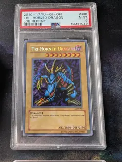 Tri-Horned Dragon LOB-000 Legend of Blue Eyes 2010 PSA 9 - Image 1