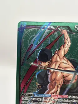 Bandai One Piece Card Game Roronoa Zoro Leader Foil OP12-020 5000 Power - Image 3