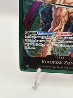 Bandai One Piece Card Game Roronoa Zoro Leader Foil OP12-020 5000 Power - Image 5