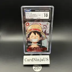 CGC 10 GEM MINT Monkey D. Luffy (Parallel) P-001 P 25th Edition - ONE PIECE Card - Image 1