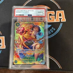 2025 One Piece OP13 EN Monkey D. Luffy PSA 10 - Image 1
