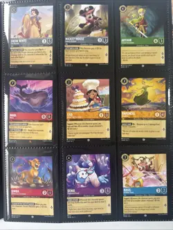 Disney Lorcana Full Binder Lot Of 252 Cards - Image 5