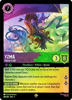 Yzma Above It All 68/204 Disney Lorcana Archazia's Island Super Rare Cold Foil - Image 1