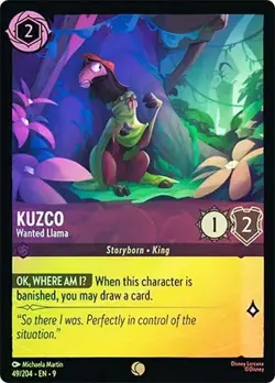 Kuzco Wanted Llama 49/204 Fabled Cold Foil Disney Lorcana - Image 1
