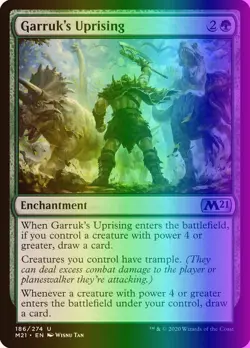 MTG Magic the Gathering Garruk's Uprising (186/470) Core Set 2021 LP FOIL - Image 1