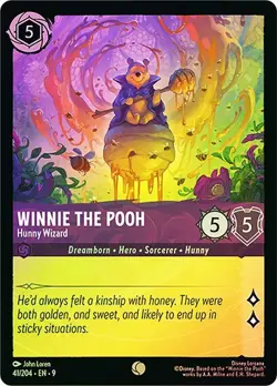 Winnie the Pooh Hunny Wizard 41/204 Disney Lorcana Fabled Cold Foil - Image 1