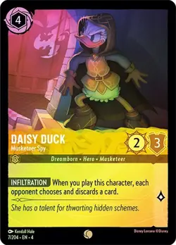 Daisy Duck Musketeer Spy 7/204 Ursula's Return Cold Foil​​​ Disney Lorcana ​ - Image 1