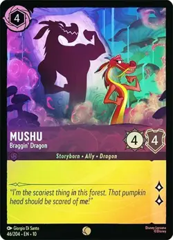 Mushu - Braggin' Dragon 46/204 Whispers In the Well Cold Foil Disney Lorcana - Image 1