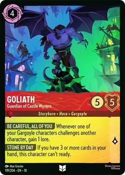 Goliath Guardian of Castle Wyvern 119/204 Whispers in the Well Cold Foil Lorcana - Image 1