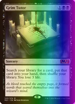 MTG Magic the Gathering Grim Tutor (103/470) Core Set 2021 LP FOIL - Image 1
