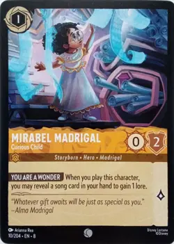 10/204 MIRABEL MADRIGAL CURIOUS CHILD EN8 COMMON DISNEY LORCANA CARD - Image 1