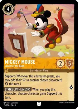 Disney Lorcana Ursula's Return Uncommon Non Foil - 15 Mickey Mouse, Leader Band - Image 1