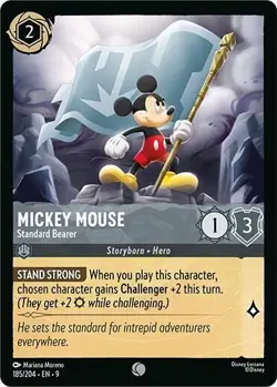 Disney Lorcana Fabled - 185 Mickey Mouse, Standard Bearer - Common Non Foil - Image 1