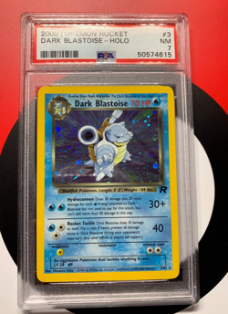 2000 Pokemon Card Rocket DARK BLASTOISE 3/82 HOLO PSA 7 NM - Image 1