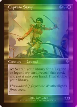 MTG Magic the Gathering Captain Sisay (237/356) Invasion LP FOIL - Image 1