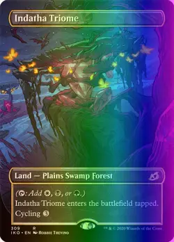 MTG Indatha Triome (309/434) Ikoria Lair of Behemoths LP FOIL - Image 1
