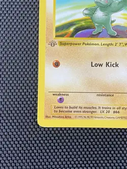 Pokemon Card - Machop 1st Edition Base Set Shadowless 52/102 - Image 5