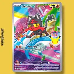 Litten 044 - First Partner Illustration Anniversary Promo - Pokemon Card NM - Image 1