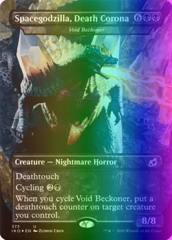 MTG Magic the Gathering Void Beckoner (373/434) Ikoria Lair of Behemoths LP FOIL - Image 1