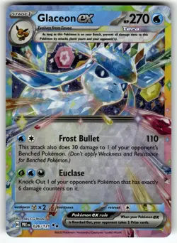 Glaceon ex 026/131 SV: Prismatic Evolutions NM Pokemon Card TCG - Image 1