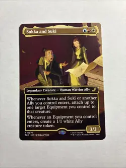 Sokka and Suki (Borderless) - Avatar: The Last Airbender MTG Plus Bonus Card!!! - Image 1