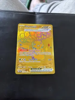 Pikachu ex 179/131 Hyper Rare Gold Card Pokemon Prismatic Evolutions Tera - Image 1