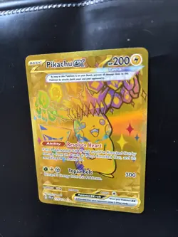 Pikachu ex 179/131 Hyper Rare Gold Card Pokemon Prismatic Evolutions Tera - Image 3