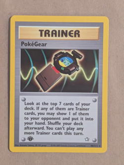 Pokemon Trainer Card PokeGear 88/111 1st edition Neo Genesis Rare - Image 1