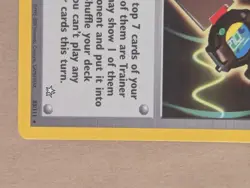 Pokemon Trainer Card PokeGear 88/111 1st edition Neo Genesis Rare - Image 5