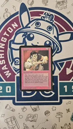 Gray Ogre Alpha Magic The Gathering Common - Damaged Trading Card - Image 1