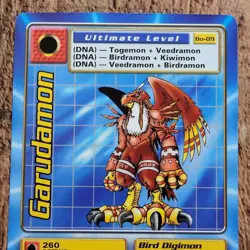 NM Garudamon Bo-89 Digimon 1999 Bandai Digi Battle Card Game Series 2 Ultimate - Image 1