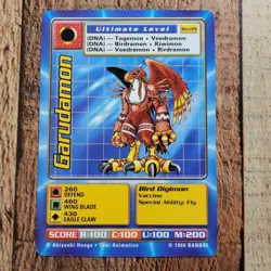 NM Garudamon Bo-89 Digimon 1999 Bandai Digi Battle Card Game Series 2 Ultimate - Image 2