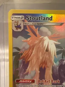 Stoutland Secret Rare Full Art Cosmic Eclipse 248/236 Pokemon Card NM - Image 2