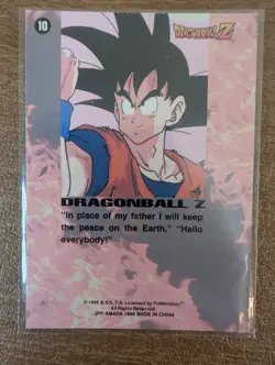 Dragon Ball Z Card #10 Gohan & Dragonos Artbox Prism Foil TCG 1996 JPP/AMADA - Image 4