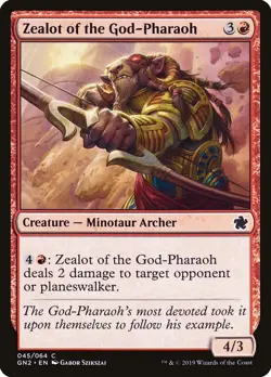 MTG Magic the Gathering Zealot of the God-Pharaoh (45/68) Game Night 2019 LP - Image 1