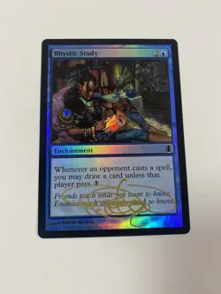 Rhystic Study Commander's Arsenal Foil Signed By The Artist - Image 1