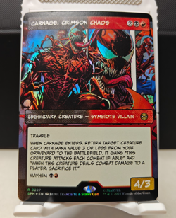 Carnage, Crimson Chaos - Borderless - Foil - Spider-Man - SPM - #227 - NM - Image 1