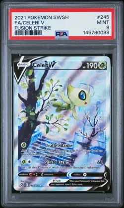 2021 Pokemon Celebi V 245/264 Fusion Strike Alternate Art PSA 9 MINT Alt Art - Image 1