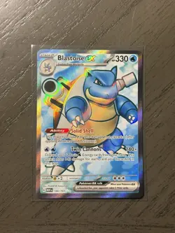 Pokemon TCG Blastoise ex Full Art 184/165 Scarlet & Violet 151 - Image 1