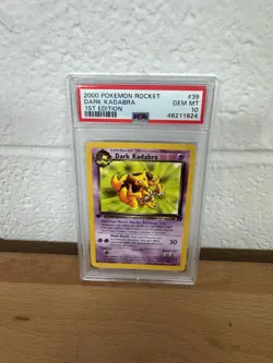 Pokemon Dark Kadabra Team Rocket 1st Edition PSA 10 #39/82 Uncommon English - Image 1