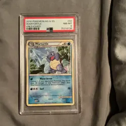 Pokemon Wartortle Unleashed Uncommon 42/95 Stage 1 80 HP PSA 8 2010 - Image 1